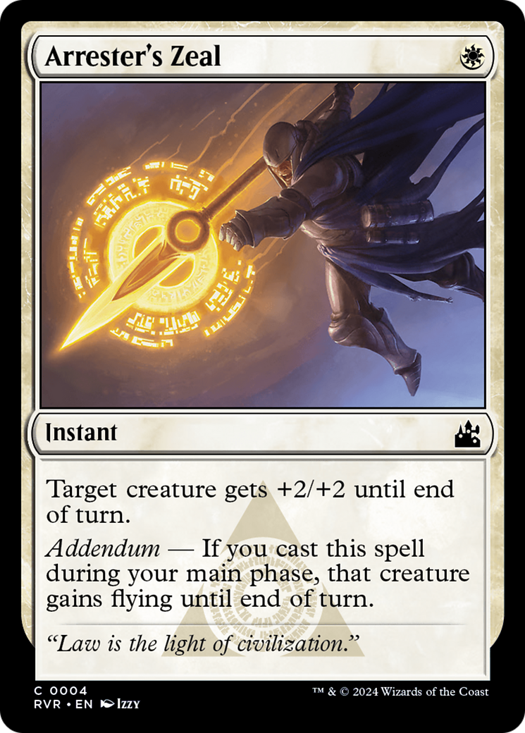 Arrester's Zeal (RVR-004) - Ravnica Remastered [Common]