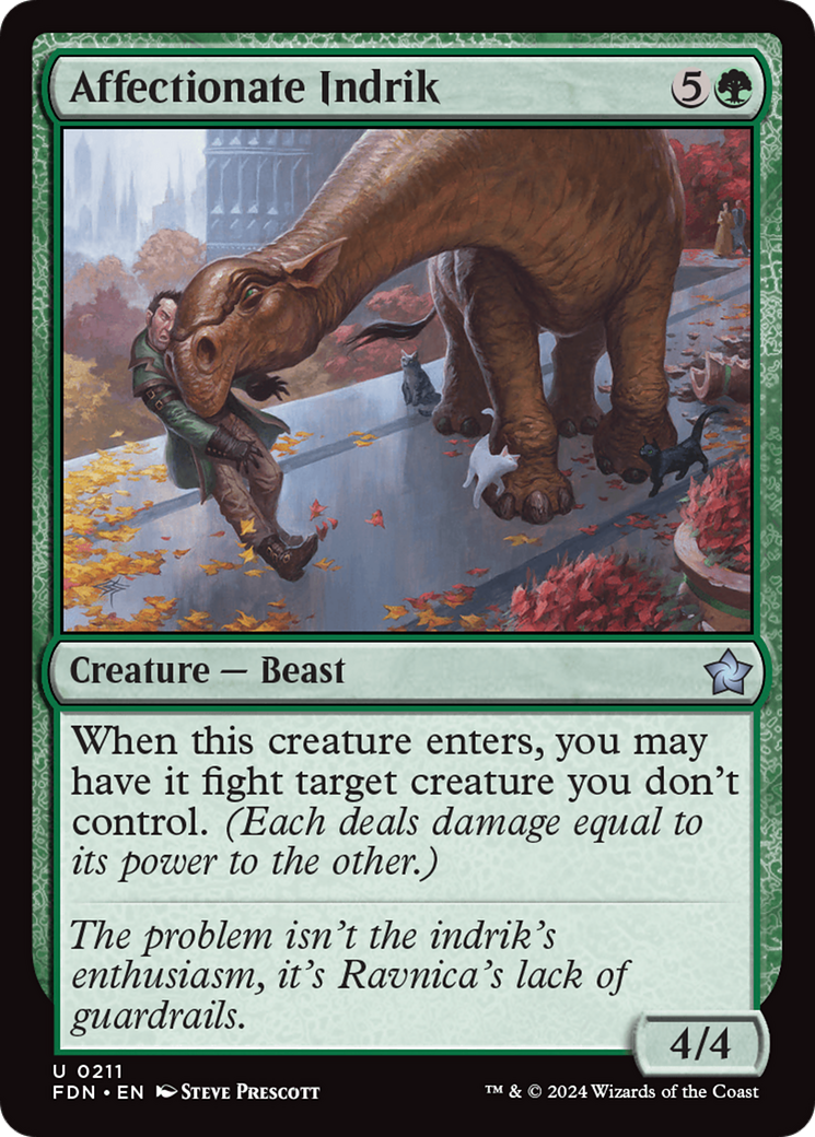 Affectionate Indrik (FDN-211) - Foundations Foil [Uncommon]