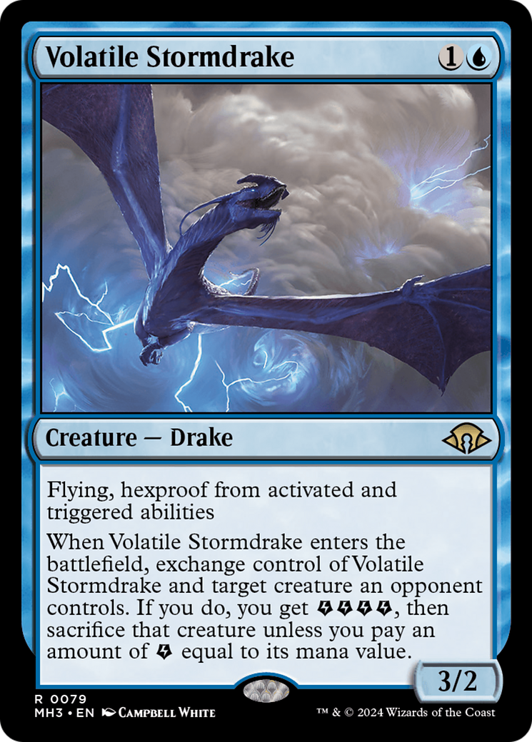 Volatile Stormdrake (MH3-079) - Modern Horizons 3 Foil [Rare]