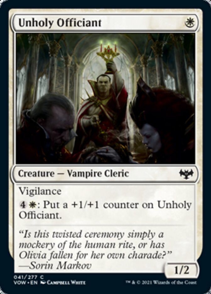 Unholy Officiant (VOW-041) - Innistrad: Crimson Vow [Common]