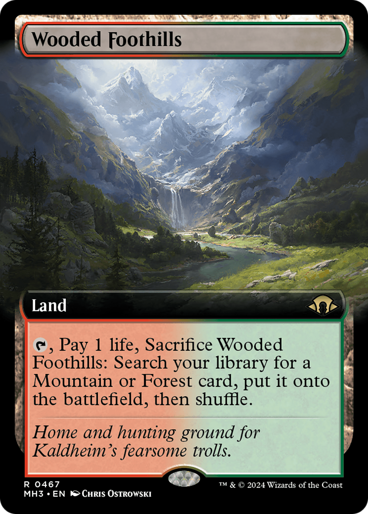 Wooded Foothills (MH3-467) - Modern Horizons 3: (Extended Art) Foil [Rare]