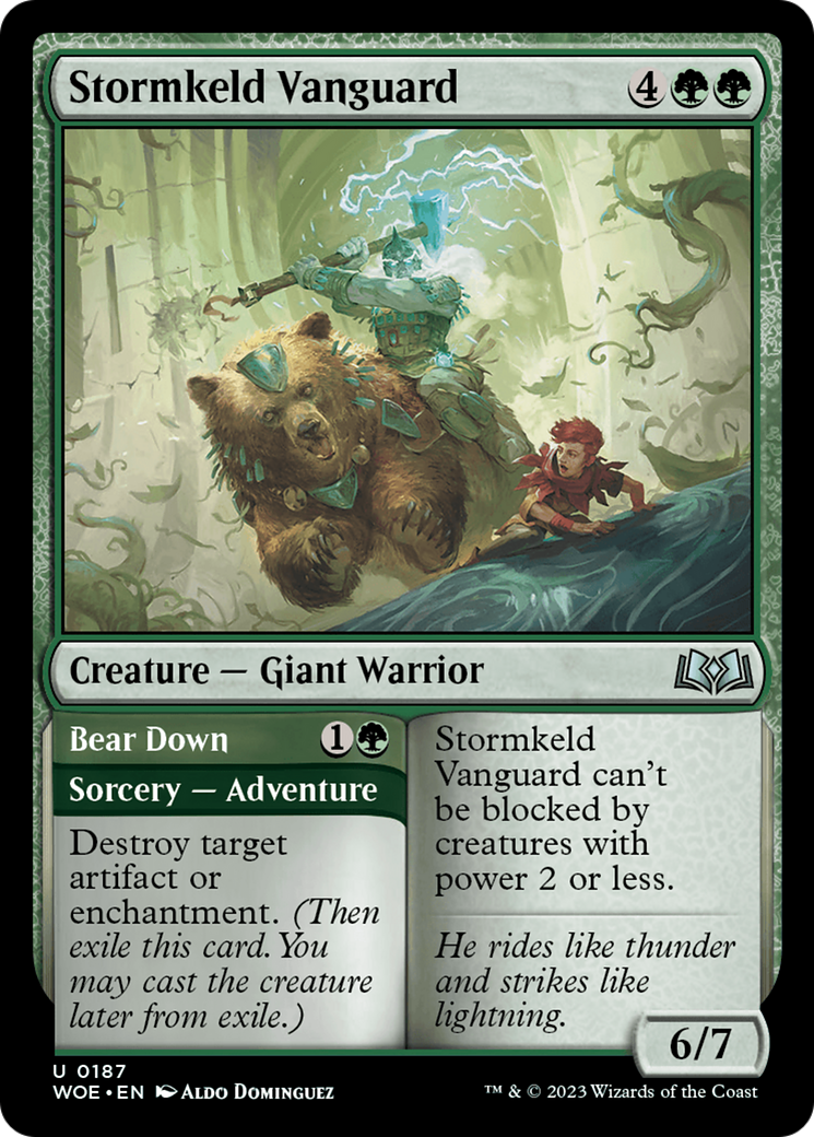 Stormkeld Vanguard // Bear Down (WOE-187) - Wilds of Eldraine [Uncommon]