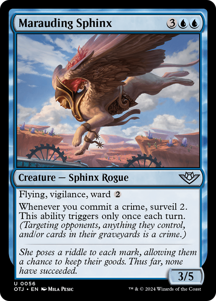 Marauding Sphinx (OTJ-056) - Outlaws of Thunder Junction [Uncommon]