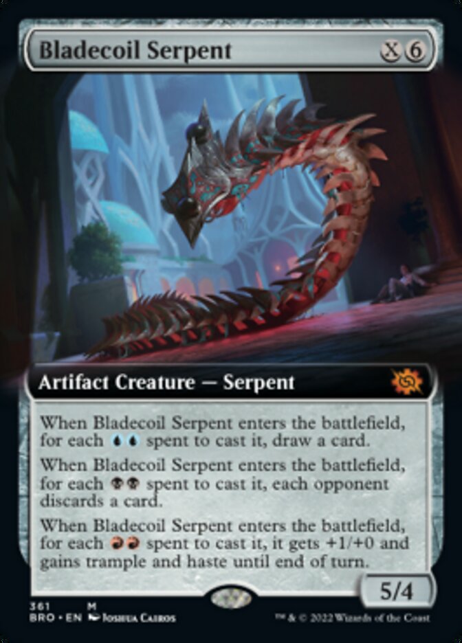 Bladecoil Serpent (BRO-361) - The Brothers' War: (Extended Art) [Mythic]