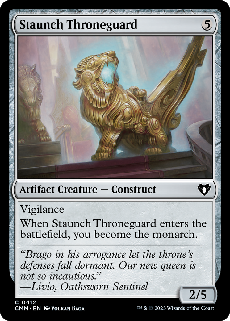 Staunch Throneguard (CMM-412) - Commander Masters [Common]