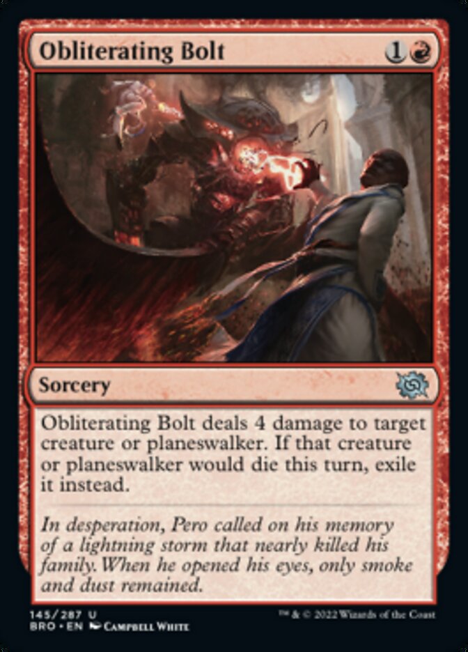 Obliterating Bolt (BRO-145) - The Brothers' War [Uncommon]