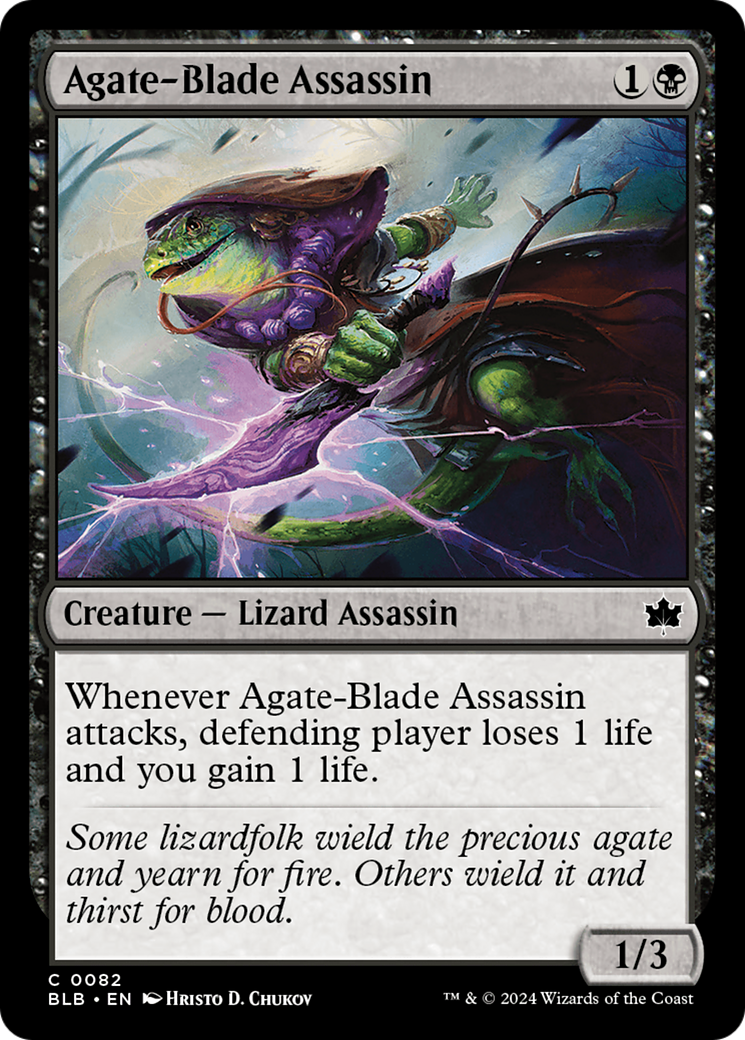 Agate-Blade Assassin (BLB-082) - Bloomburrow Foil [Common]