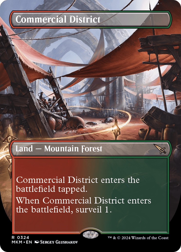 Commercial District (MKM-324) - Murders at Karlov Manor (Borderless) Foil [Rare]