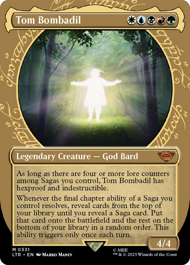 Tom Bombadil (LTR-331) - The Lord of the Rings: Tales of Middle-earth: (Showcase) (Borderless) Foil [Mythic]