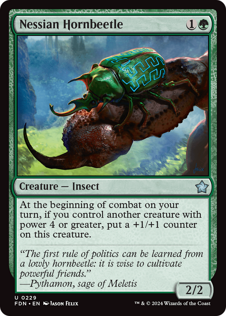 Nessian Hornbeetle (FDN-229) - Foundations Foil [Uncommon]