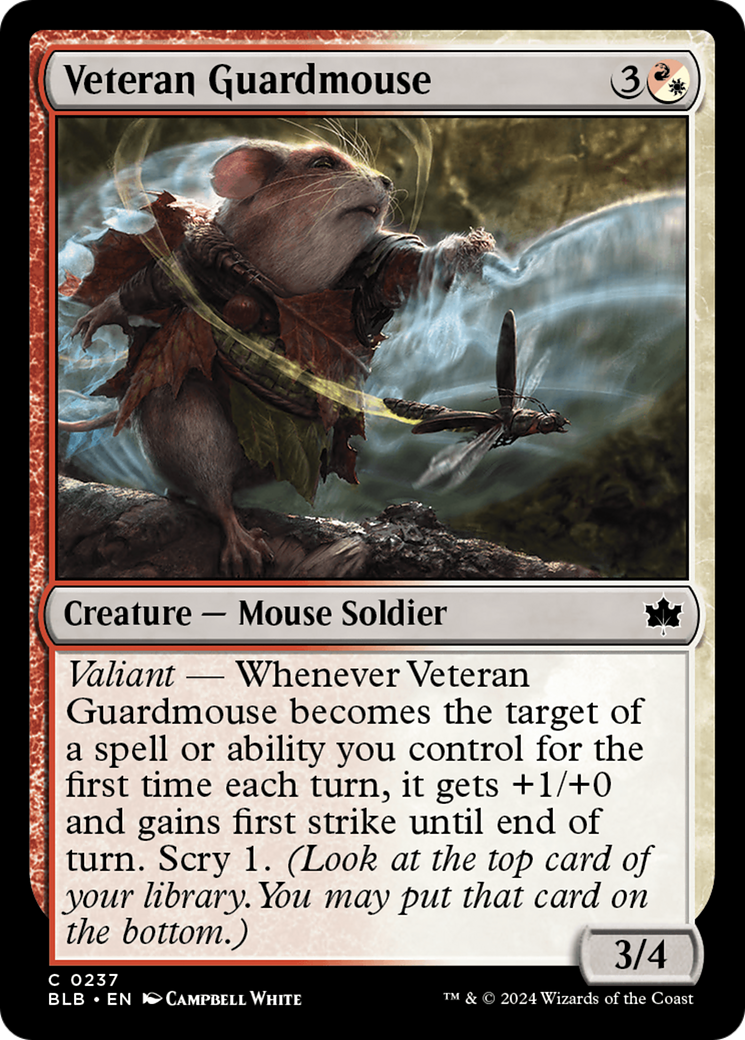 Veteran Guardmouse (BLB-237) - Bloomburrow Foil [Common]