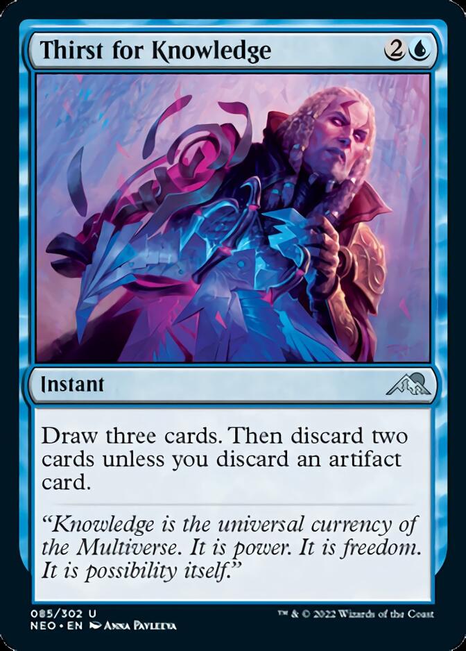 Thirst for Knowledge (NEO-085) - Kamigawa: Neon Dynasty [Uncommon]