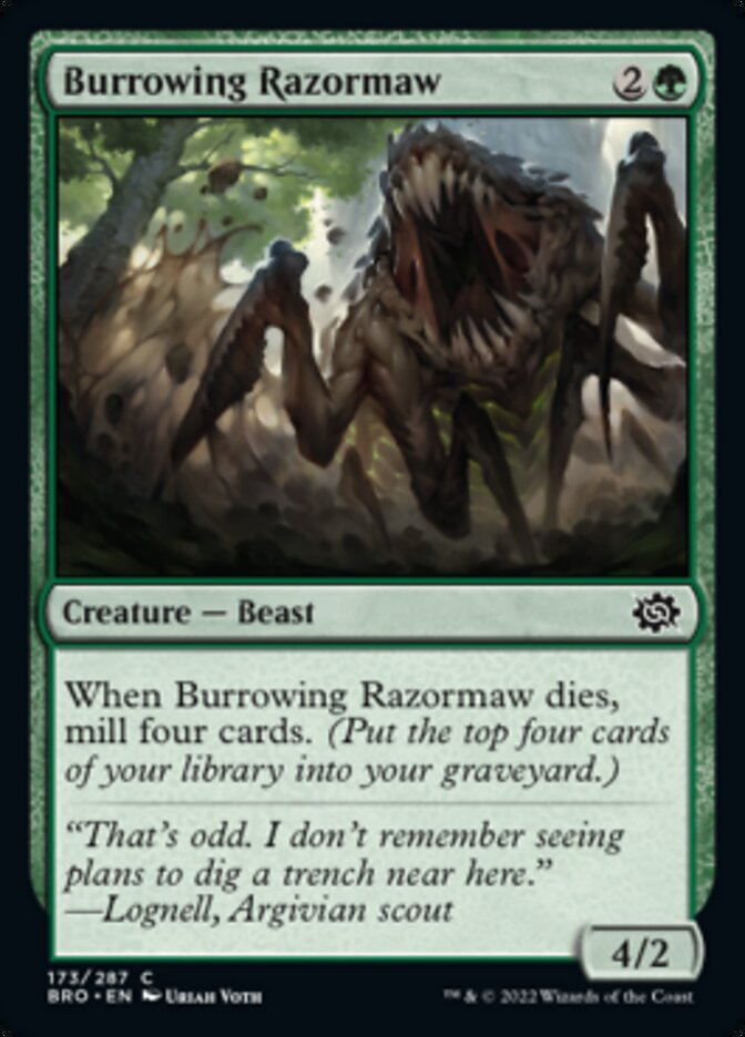 Burrowing Razormaw (BRO-173) - The Brothers' War [Common]