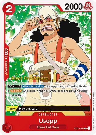 Usopp (ST01-002) - Super Pre-Release Starter Deck 1: Straw Hat Crew  [Common]