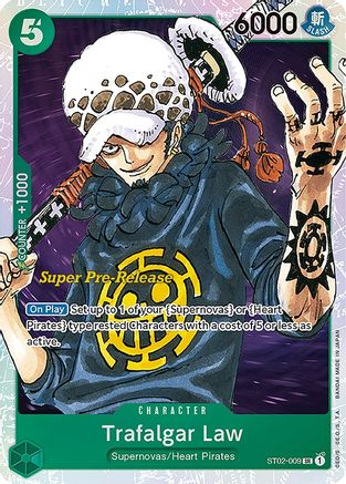 Trafalgar Law (ST02-009) - Super Pre-Release Starter Deck 2: Worst Generation Foil [Super Rare]