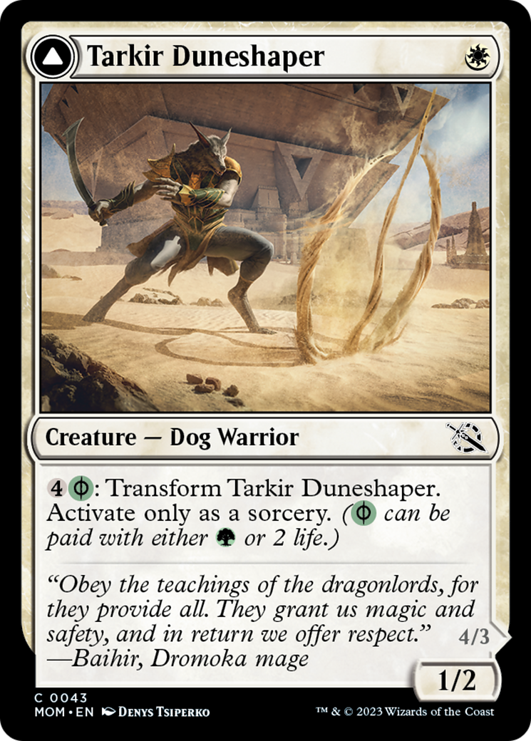 Tarkir Duneshaper // Burnished Dunestomper (MOM-043) - March of the Machine [Common]