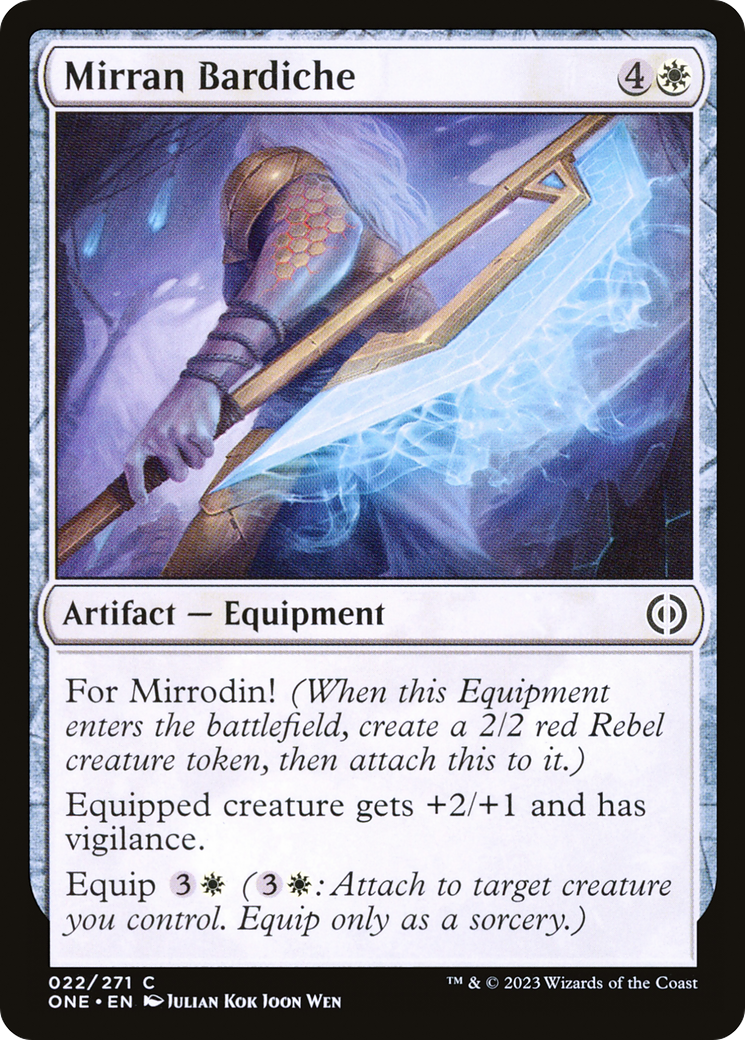 Mirran Bardiche (ONE-022) - Phyrexia: All Will Be One [Common]