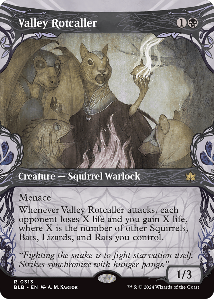 Valley Rotcaller (BLB-313) - Bloomburrow: (Showcase) Foil [Rare]