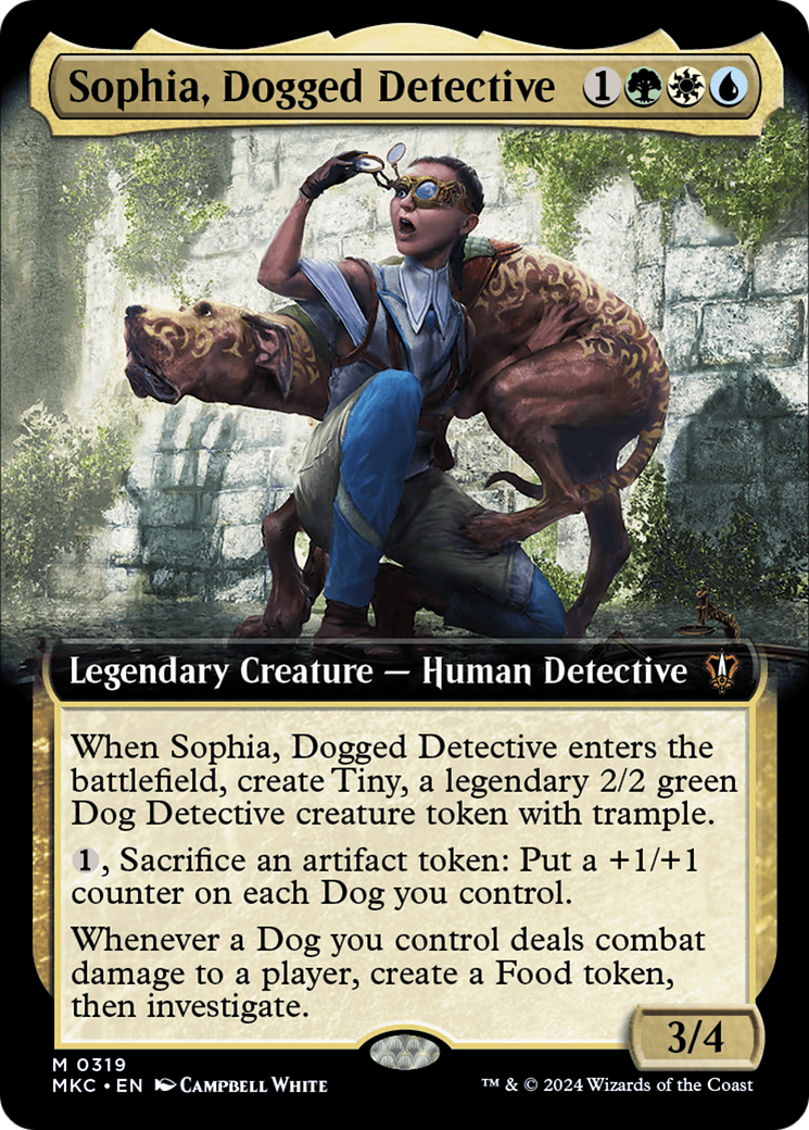 Sophia, Dogged Detective (MKC-319) - Murders at Karlov Manor Commander: (Extended Art) Foil [Mythic]