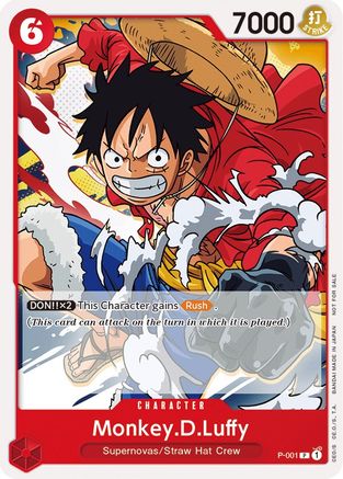 Monkey.D.Luffy (Super Pre-Release) [Participant] (P-001) - One Piece Promotion Cards  [Promo]