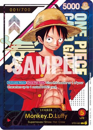 Monkey.D.Luffy - ST01-001 [Serial Number] (ST01-001) - One Piece Promotion Cards Foil [Promo]