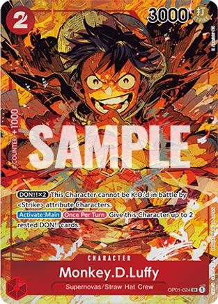 Monkey.D.Luffy (024) (Parallel) (OP01-024) - Romance Dawn Foil [Super Rare]