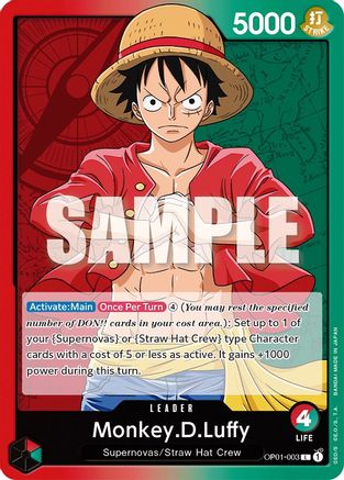 Monkey.D.Luffy (003) (OP01-003) - Romance Dawn  [Leader]