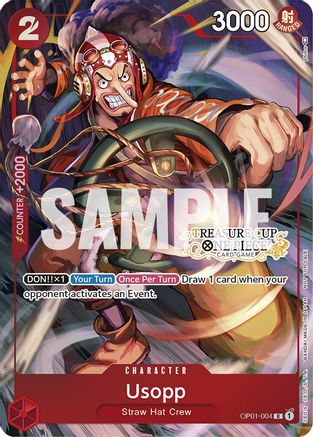 Usopp - OP01-004 (Treasure Cup) (OP01-004) - One Piece Promotion Cards Foil [Promo]