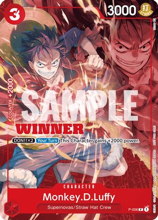 Monkey.D.Luffy - P-006 (Winner Pack Vol. 1) (P-006) - One Piece Promotion Cards  [Promo]