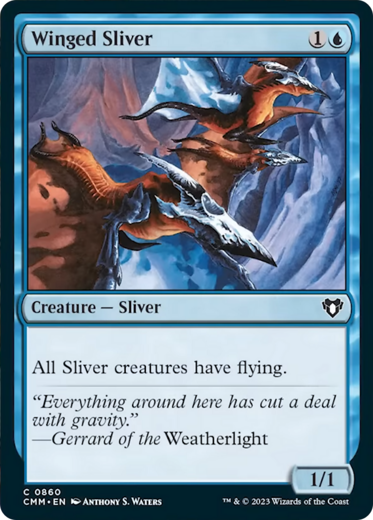 Winged Sliver (CMM-860) - Commander Masters [Common]