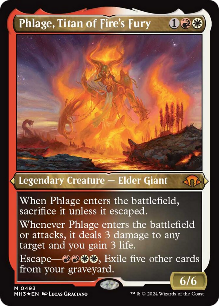 Phlage, Titan of Fire's Fury (MH3-493) - Modern Horizons 3 Etched Foil [Mythic]