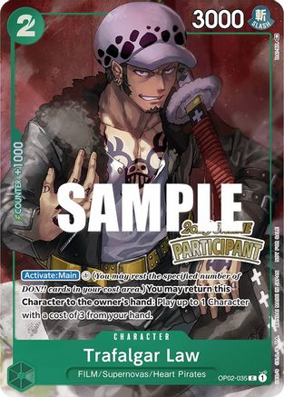 Trafalgar Law (Online Regional 2023) [Participant] (OP02-035) - One Piece Promotion Cards Foil [Promo]