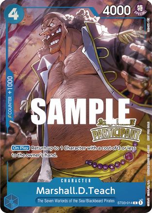 Marshall.D.Teach (Online Regional 2023) [Participant] (ST03-014) - One Piece Promotion Cards Foil [Promo]