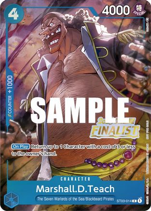 Marshall.D.Teach (Online Regional 2023) [Finalist] (ST03-014) - One Piece Promotion Cards Foil [Promo]