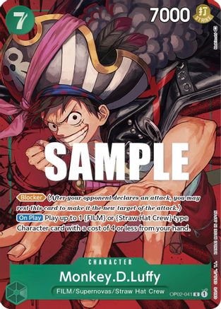 Monkey.D.Luffy (041) (Alternate Art) (OP02-041) - Paramount War Foil [Rare]