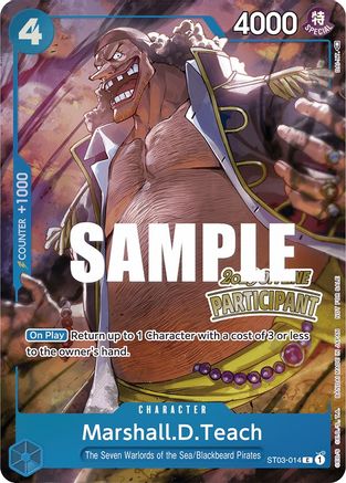 Marshall.D.Teach (Offline Regional 2023) [Participant] (ST03-014) - One Piece Promotion Cards Foil [Promo]