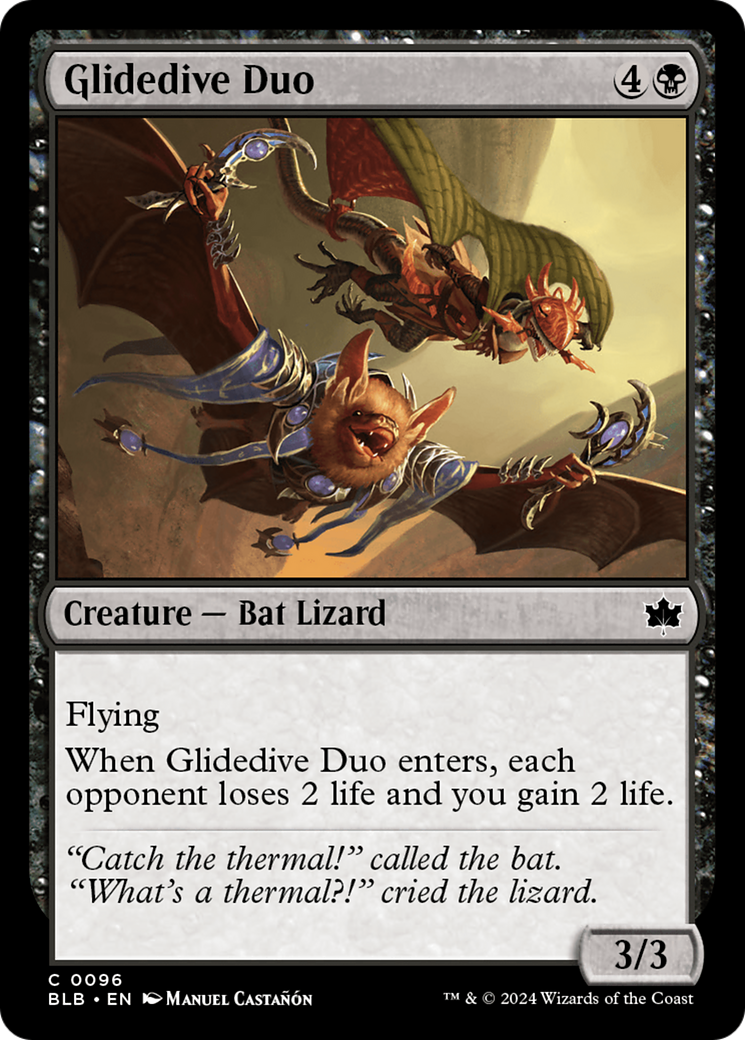 Glidedive Duo (BLB-096) - Bloomburrow Foil [Common]