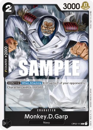 Monkey.D.Garp (115) (OP02-115) - Paramount War Foil [Rare]