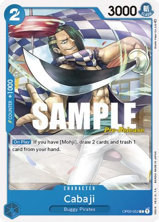 Cabaji (OP02-052) - Paramount War Pre-Release Cards  [Common]