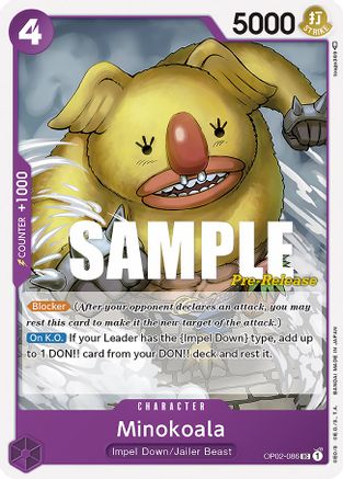 Minokoala (OP02-086) - Paramount War Pre-Release Cards  [Uncommon]