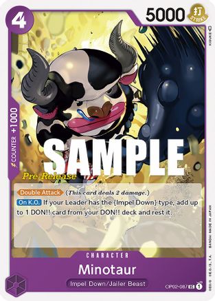 Minotaur (OP02-087) - Paramount War Pre-Release Cards  [Uncommon]