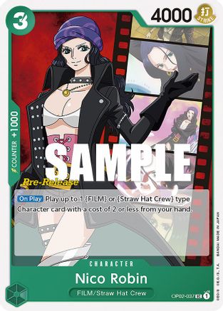 Nico Robin (OP02-037) - Paramount War Pre-Release Cards  [Uncommon]