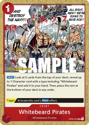 Whitebeard Pirates (OP02-022) - Paramount War Pre-Release Cards  [Uncommon]