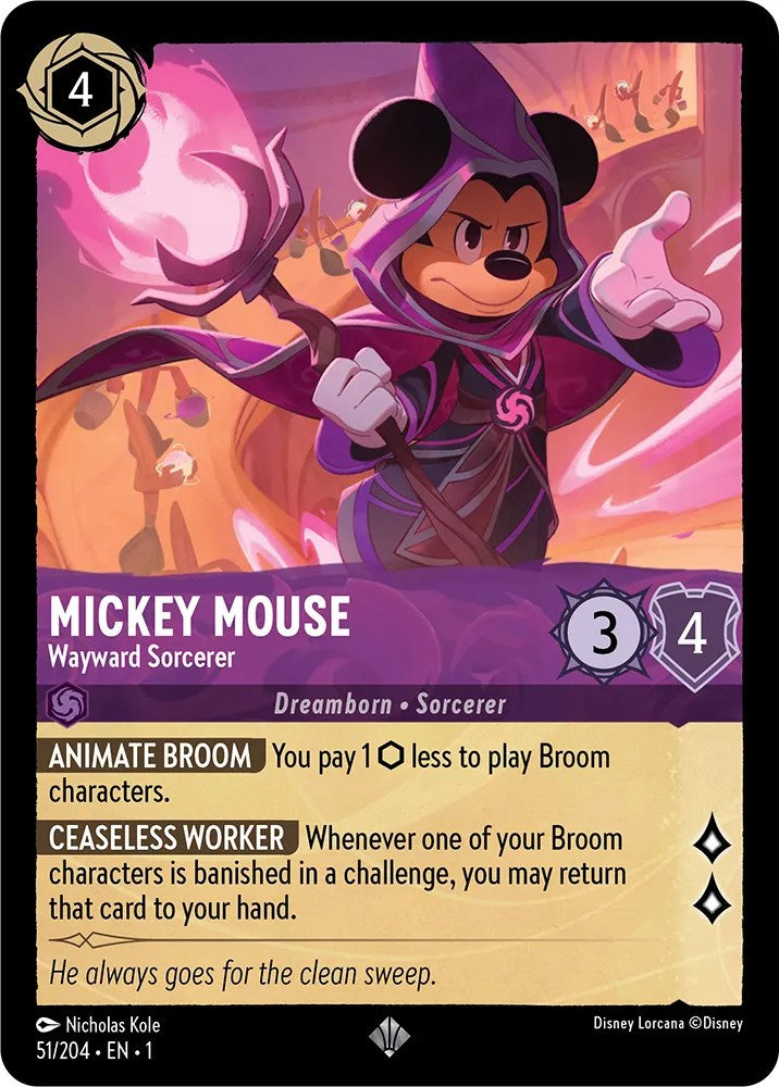 Mickey Mouse - Wayward Sorcerer (51/204) - The First Chapter  [Super Rare]