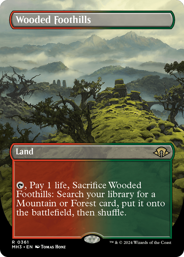 Wooded Foothills (MH3-361) - Modern Horizons 3 (Borderless) [Rare]