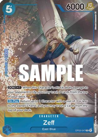 Zeff (Alternate Art) (OP03-047) - Pillars of Strength Foil [Rare]