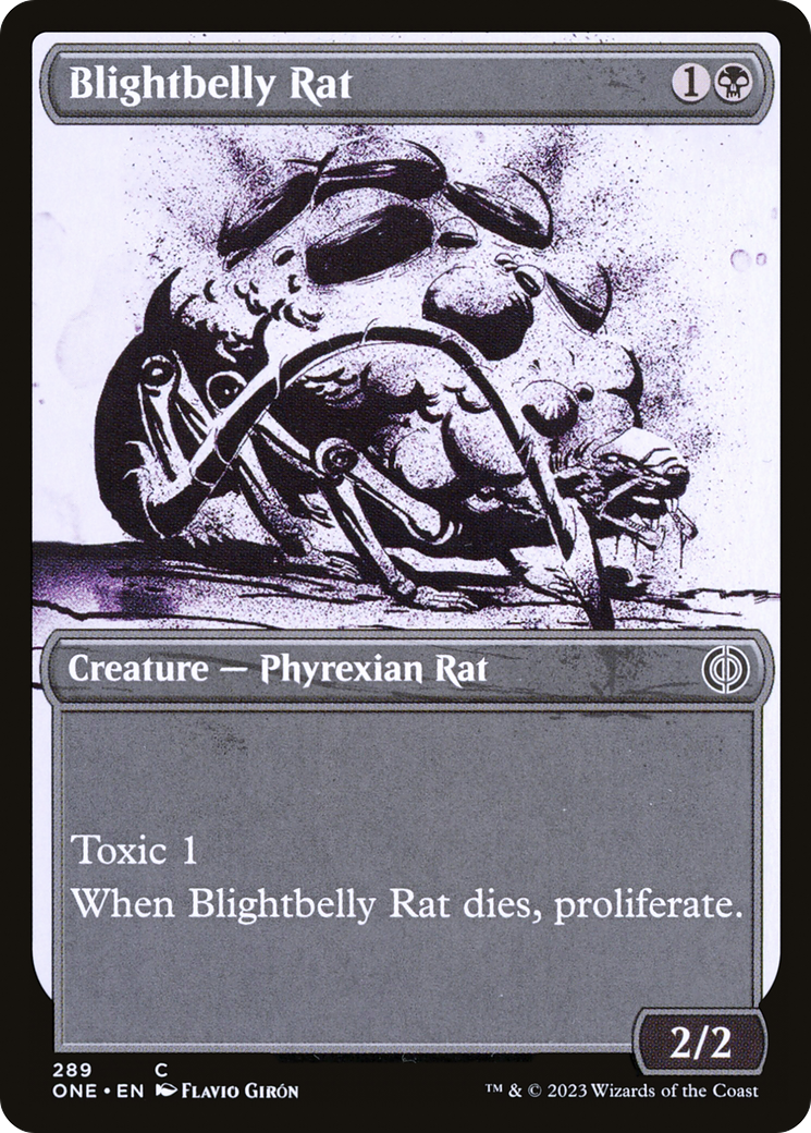 Blightbelly Rat (ONE-289) - Phyrexia: All Will Be One: (Showcase) [Common]