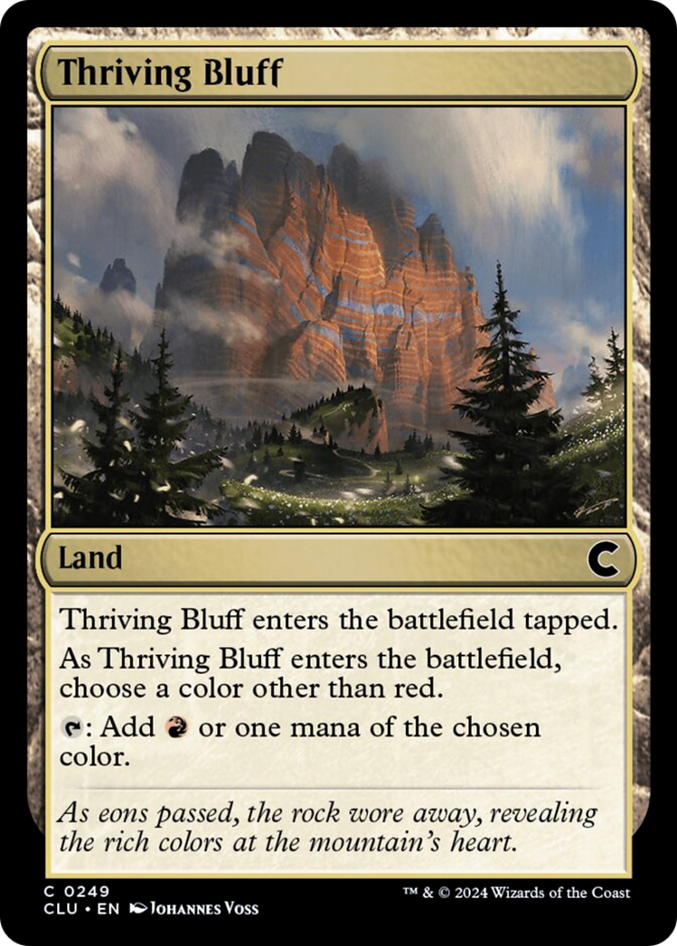 Thriving Bluff (CLU-249) - Ravnica: Clue Edition [Common]