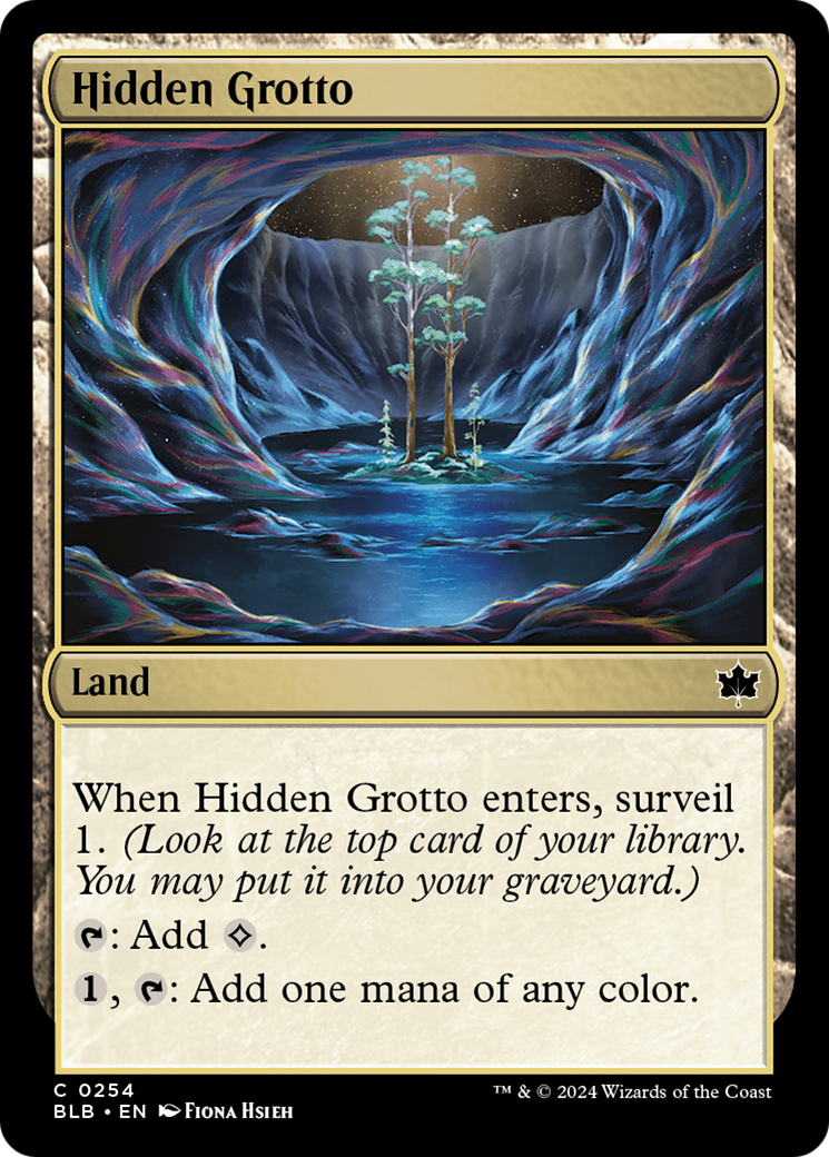 Hidden Grotto (BLB-254) - Bloomburrow Foil [Common]