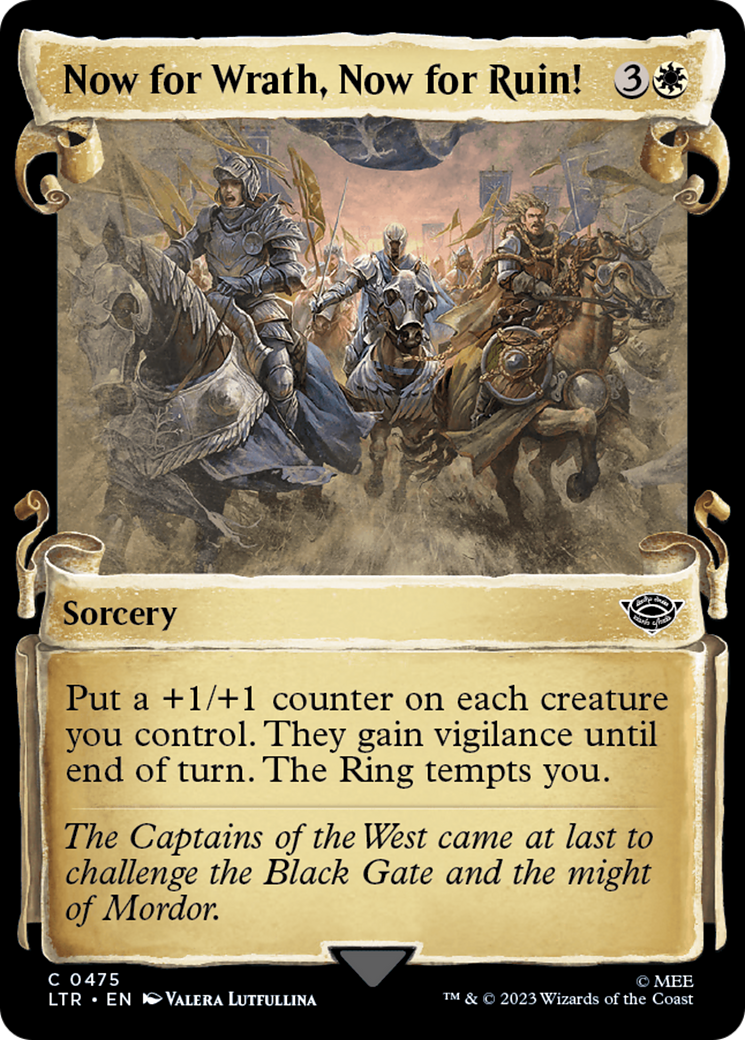 Now for Wrath, Now for Ruin! (LTR-475) - The Lord of the Rings: Tales of Middle-earth: (Showcase) Scroll Foil [Common]